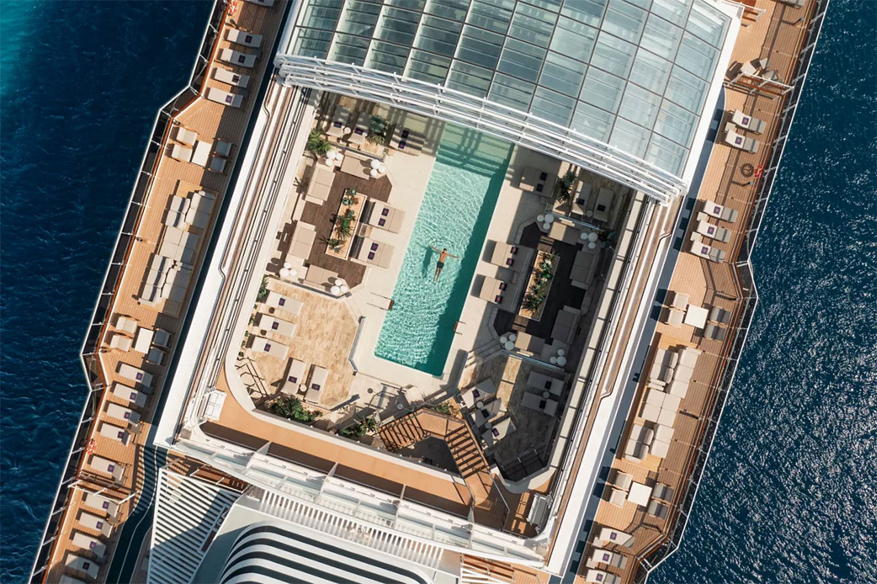 crociera luxury travel piscina pnte viaggio mare explora journeys nave