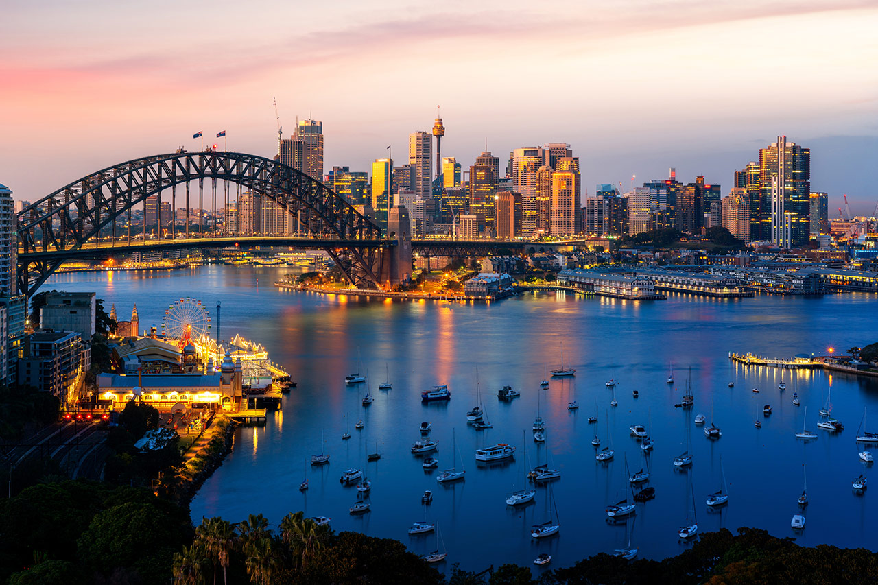 australia tour panorama sydney harbour city ponte