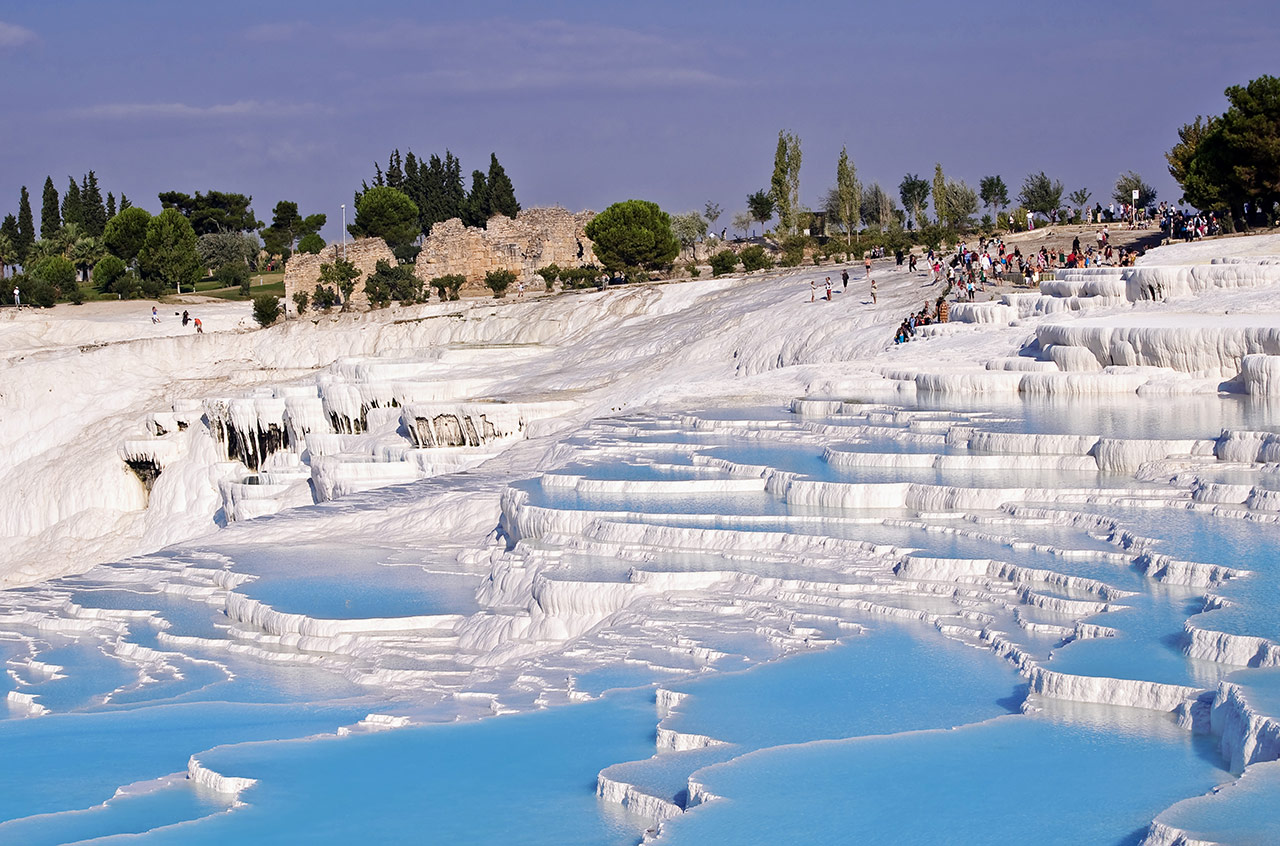 pamukkale castello di cotone hierapolis terme naturali viaggio turchia