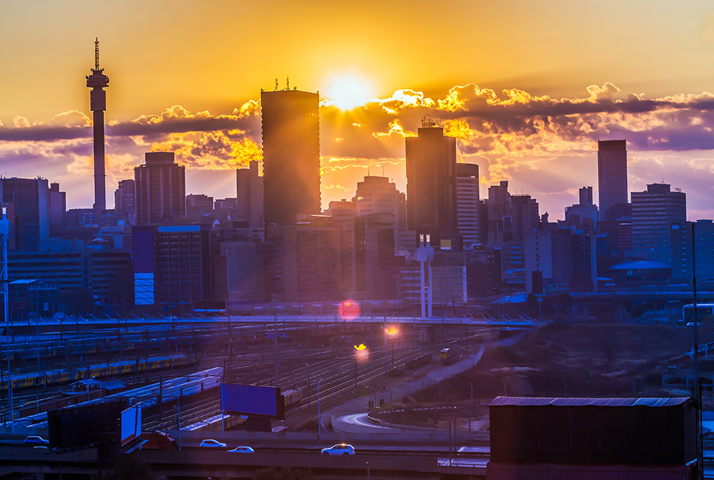 sud africa johannesburg viaggio skyline