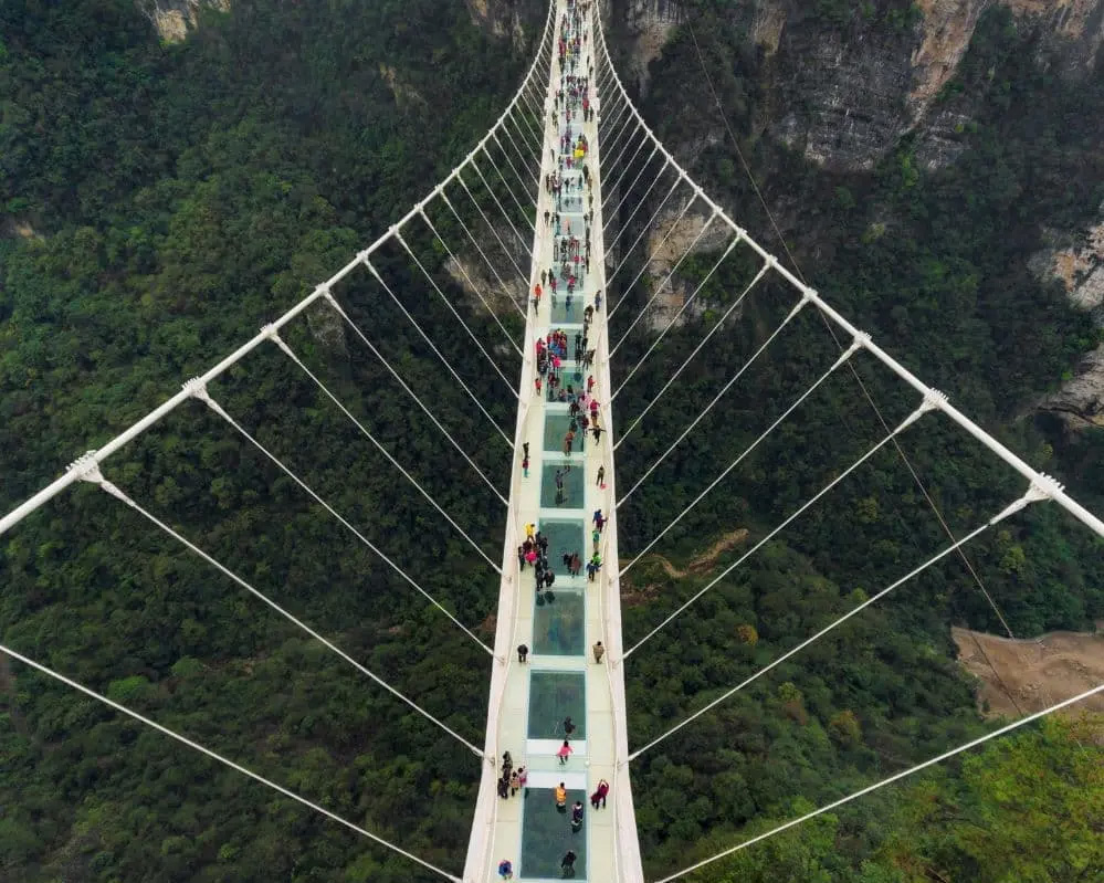 viaggio cina ponte di vetro del grand canyon di zhangjiajie